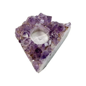 Amethyst B Polished Sides Druse Tealight Holder