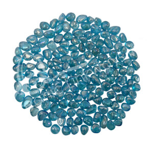 Crystal Quartz Plated Aqua Aura Tumbled Stones