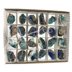 SPECIMEN - AZURITE/MALACHITE (BOX OF 24 PCS) 1.5-2.25"