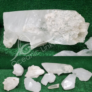 SPECIMEN - CRYSTAL QUARTZ NATURAL POINTS (LOT #28) 4-13"