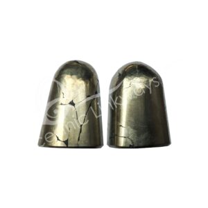 Polished Pyrite with Black Magnetite Free Shape