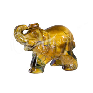 Tiger Eye Elephant Carving