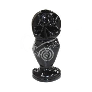 Black Onyx with Pyrite Goddess with Spiral Carving Pack of 6