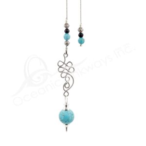 Turquoise Ball Pendulum with Infinity Symbol