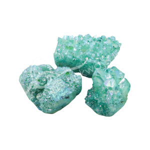 (CLOSE OUT) DRUSE - ZEOLITE PLATED, AQUA AURA 4-5"