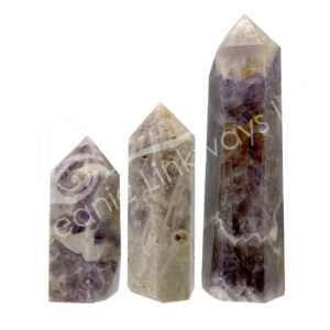 Polished Chevron Amethyst Obelisk