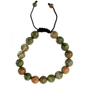 BRACELET - ADJUSTABLE UNAKITE (10 MM) 7-11"