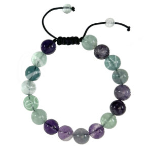 BRACELET - ADJUSTABLE FLUORITE (10 MM) 7-11"
