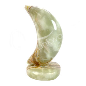 Polished Green Onyx on Stand Moon
