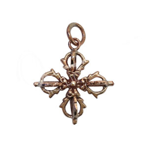 Copper Double Dorje Pendant 1"