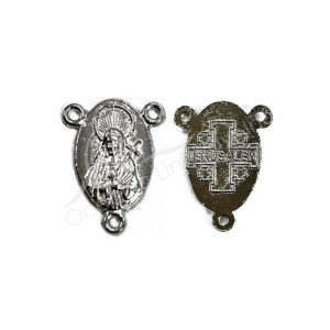 (CLOSE OUT) BEADS - METAL VIRGIN MARY (PK 10) 15MM