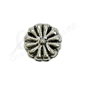 (CLOSE OUT) BEADS - METAL FLOWER (PK 32) 7MM DIA