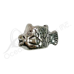 (CLOSE OUT) BEADS - METAL FISH (PK 10) 14 MM L