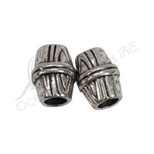(CLOSE OUT) BEADS - METAL TUBE CONE (PK 10) 1 CM L X 5 MM DIA