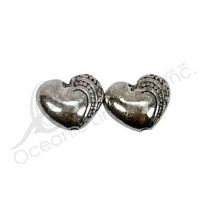 (CLOSE OUT) BEADS - METAL HEART (PK 31) 8 MM W