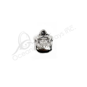 (CLOSE OUT) BEADS - METAL MONEY BAG WITH LUCKY FISH PAIR (PK 10)  1 CM L X 8 MM W