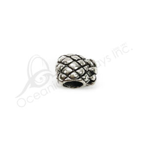 (CLOSE OUT) BEADS - METAL PINEAPPLE SPACER (PK 10) 1 CM L X 7 MM D