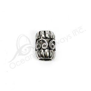 (CLOSE OUT) BEADS - METAL TUBE (PK 10) 11 MM L X 7 MM D