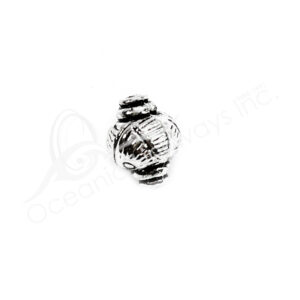 (CLOSE OUT) BEADS - METAL BIRD'S FACE (PK 14) 1 CM L X 8 MM D