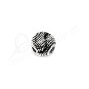 (CLOSE OUT) BEADS - METAL YIN YANG WITH LINES (PK 12) 9 MM L X 7 MM D