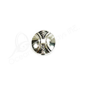 (CLOSE OUT) BEADS - METAL ROUND FLAT UFO (PK 26) 1 CM D X 3 MM T