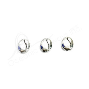 (CLOSE OUT) BEADS - METAL FLAT OVAL 2 TONES (PK 25) 1 CM L X 3 MM T