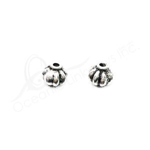 (CLOSE OUT) BEADS - METAL CONE SPACER (PK 24) 8 MM D X 7 MM T