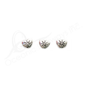 (CLOSE OUT) BEADS - METAL HEART WITH SUN (PK 34) 8 MM L X 3 MM T
