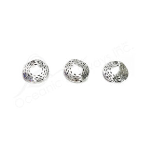 (CLOSE OUT) BEADS - METAL FLAT ROUND DOTTED LINES (PK 10) 16 MM D X 2 MM T