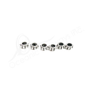 (CLOSE OUT) BEADS - METAL TUBE WITH DENTS (PK 80) 5 MM D X 3 MM T