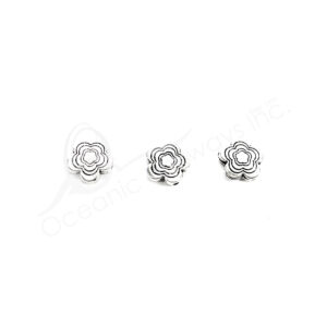 (CLOSE OUT) BEADS - METAL FLOWER (PK 20) 1 CM L X 2 MM T