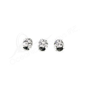 (CLOSE OUT) BEADS - METAL FLOWER TUBE (PK 20) 8 MM L X 7 MM D