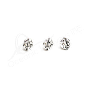 (CLOSE OUT) BEADS - METAL ABSTRACT (PK 15) 11 MM L X 7 MM T