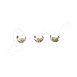 (CLOSE OUT) BEADS - METAL SHINY HEART (PK 20) 7 MM L X 2 MM T