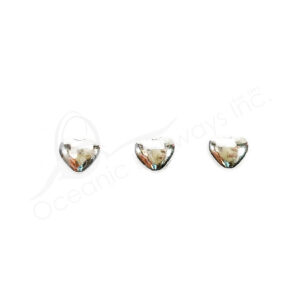 (CLOSE OUT) BEADS - METAL SHINY HEART (PK 16) 1 cm L, 2 mm T