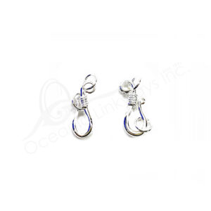 (CLOSE OUT) BEADS - METAL HOOK (PK 2) 2 CM L X 2 MM T