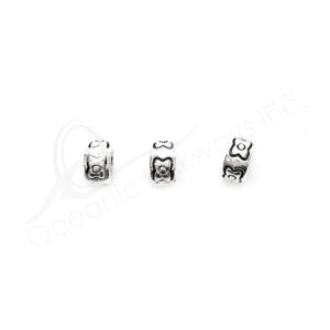 (CLOSE OUT) BEADS - METAL SPACER WITH BUTTERFLY (PK 40) 6 MM D X 4 MM T