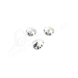 (CLOSE OUT) BEADS - METAL CONE FLOWER (PK 18) 1 CM D X 4 MM T