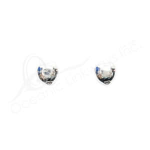 (CLOSE OUT) BEADS - METAL SHINY PUFFED HEART (PK 2) 7 MM W X 4 MM T