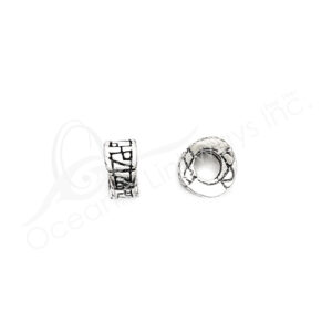 (CLOSE OUT) BEADS - METAL SPACER WITH ABSTRACT DESIGN (PK 10) 1 CM D X 5 MM T