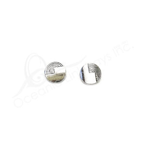 (CLOSE OUT) BEADS - METAL FLAT ROUND MODERN DESIGN (PK 10) 11 MM D X 3 MM T