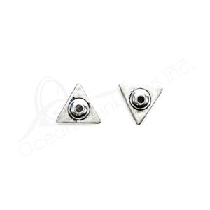 (CLOSE OUT) BEADS - METAL TRIANGLE SPACER (PK 10) 11 MM W X 3 MM T