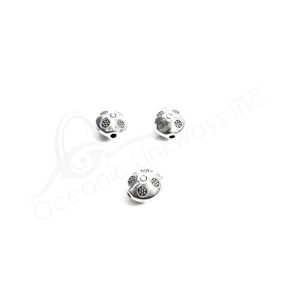 (CLOSE OUT) BEADS - METAL FACETED BALL (PK 15) 9 MM D X 5 MM T