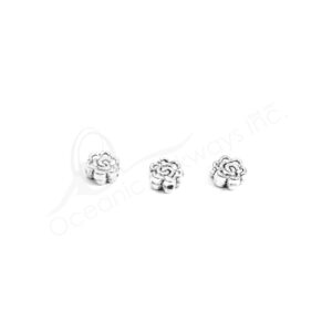 (CLOSE OUT) BEADS - METAL FLOWER (PK 440) 6 MM W X 3 MM T