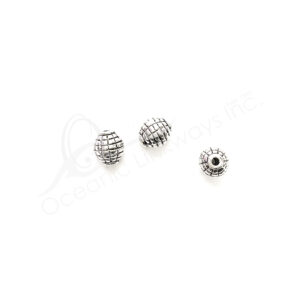 (CLOSE OUT) BEADS - METAL BEEHIVE (PK 222) 7 MM L X 6MM D