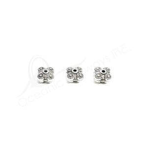 (CLOSE OUT) BEADS - METAL SQUARE WITH CORNERS (PK 166) 8 MM W X 5 MM T