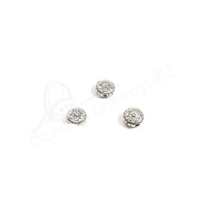 (CLOSE OUT) BEADS - METAL FLAT ROUND FLOWER (PK 388) 6 MM D X 3 MM T