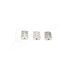 (CLOSE OUT) BEADS - METAL SQUARE WITH CELTIC KNOT (PK 174) 9 MM L X 4 MM T