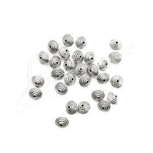 (CLOSE OUT) BEADS - METAL CONE SPIRAL (PK 180) 9 MM D X 6 MM T