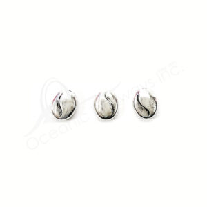 (CLOSE OUT) BEADS - METAL OVAL FLAT 2 TONES (PK 100) 9 MM L X 3 MM T